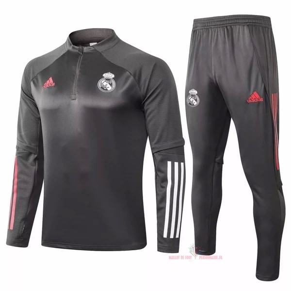 Maillot Om Pas Cher adidas Survêtements Real Madrid 2020 2021 Gris Blanc