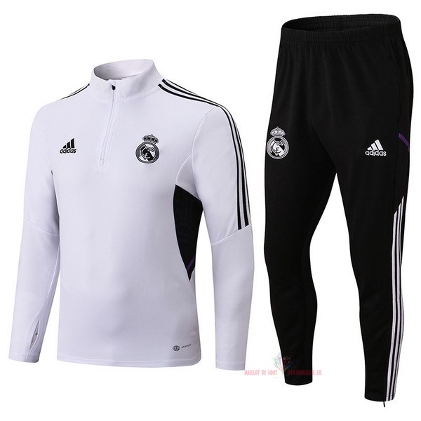 Maillot Om Pas Cher adidas Survêtements Real Madrid 2022 2023 Blanc III Noir
