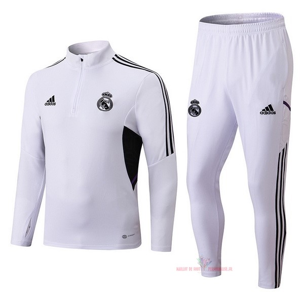 Maillot Om Pas Cher adidas Survêtements Real Madrid 2022 2023 Blanc Noir