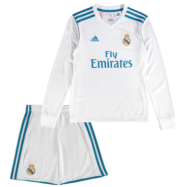 Maillot Om Pas Cher adidas Domicile Maillots Manches Longues Enfant Real Madrid 2017 2018 Blanc