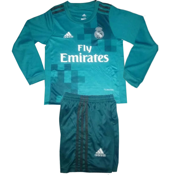 Maillot Om Pas Cher adidas Third Maillots Manches Longues Enfant Real Madrid 2017 2018 Vert