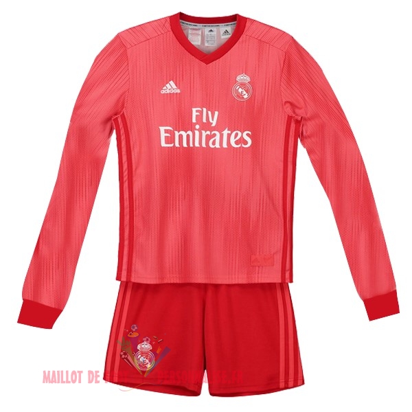 Maillot Om Pas Cher adidas Third Manches Longues Ensemble Enfant Real Madrid 18-19 Rouge
