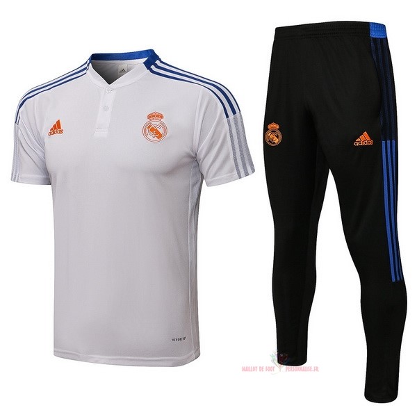 Maillot Om Pas Cher adidas Ensemble Complet Polo Real Madrid 2021 2022 Blanc