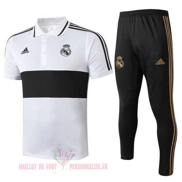 Maillot Om Pas Cher adidas Ensemble Polo Real Madrid 2019 2020 Blanc Noir