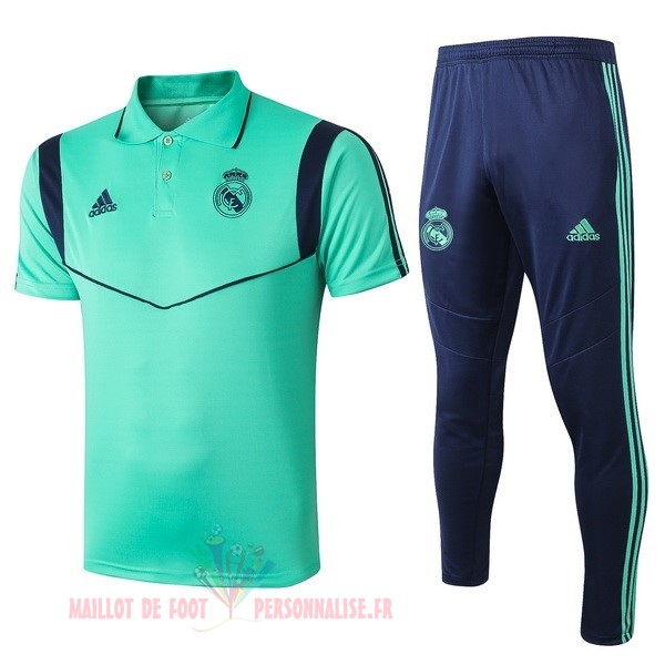 Maillot Om Pas Cher adidas Ensemble Polo Real Madrid 2019 2020 Vert Bleu