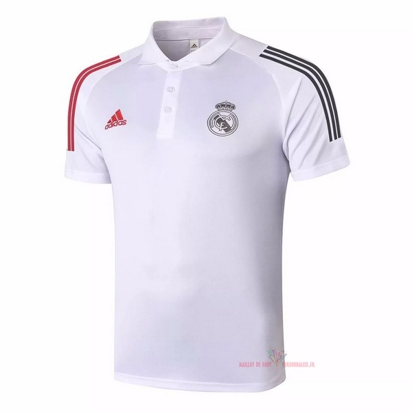 Maillot Om Pas Cher adidas Polo Real Madrid 2020 2021 Blanc Rouge