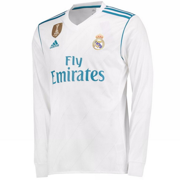 Maillot Om Pas Cher adidas Domicile Manches Longues Real Madrid 2017 2018 Blanc