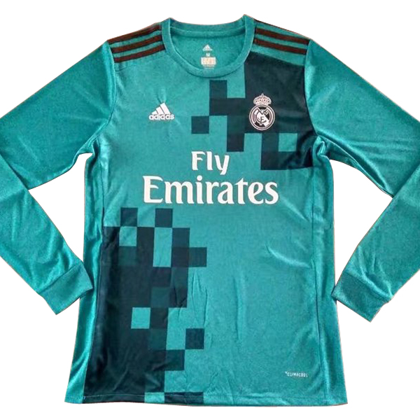 Maillot Om Pas Cher adidas Third Manches Longues Real Madrid 2017 2018 Bleu