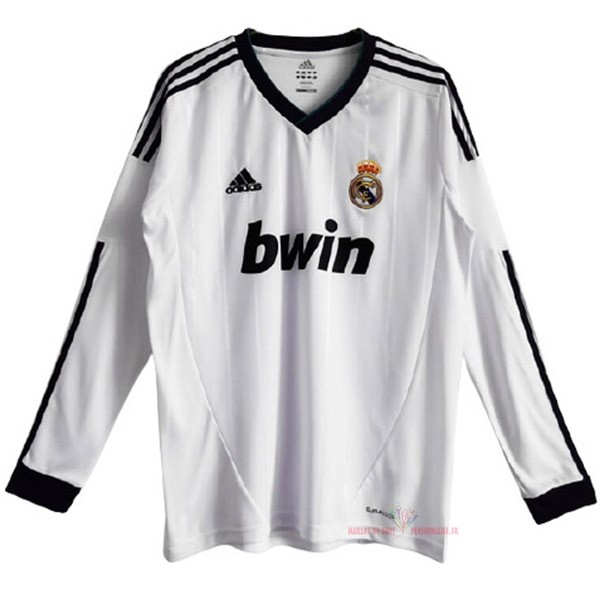 Maillot Om Pas Cher adidas Domicile Camiseta Manches Longues Real Madrid Rétro 2012 2013 Blanc