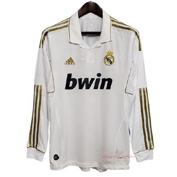 Maillot Om Pas Cher adidas Domicile Maillot Manches Longues Real Madrid Rétro 2011 2012 Blanc