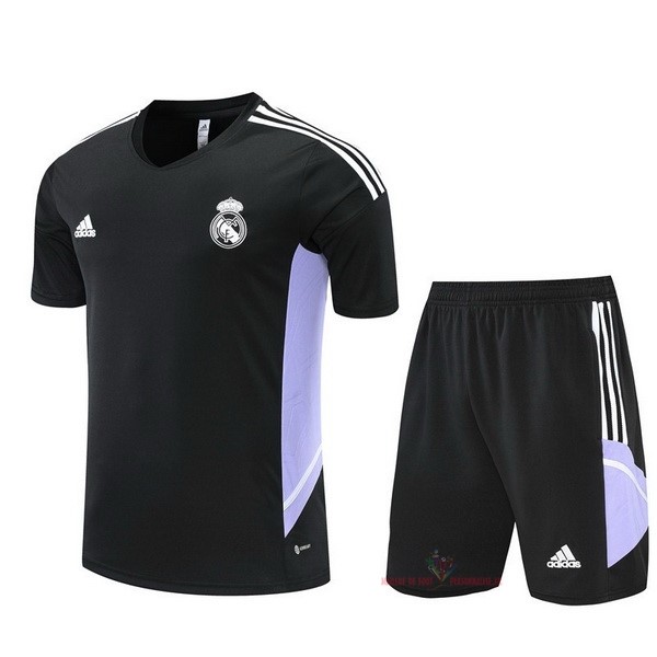 Maillot Om Pas Cher adidas Entrainement Ensemble Complet Real Madrid 2022 2023 Noir Purpura