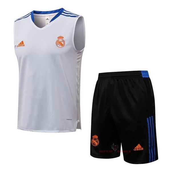 Maillot Om Pas Cher adidas Entrainement Sin Mangas Ensemble Complet Real Madrid 2021 2022 Blanc