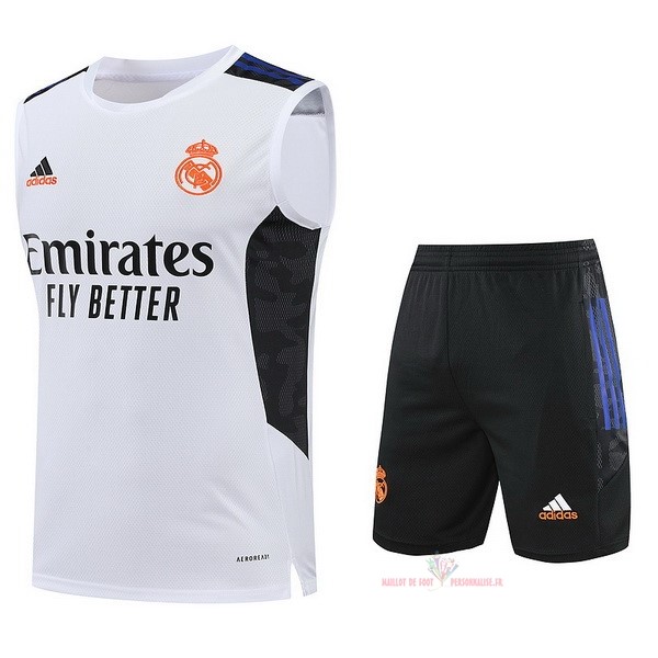 Maillot Om Pas Cher adidas Entrainement Sin Mangas Ensemble Complet Real Madrid 2022 2023 Blanc Noir