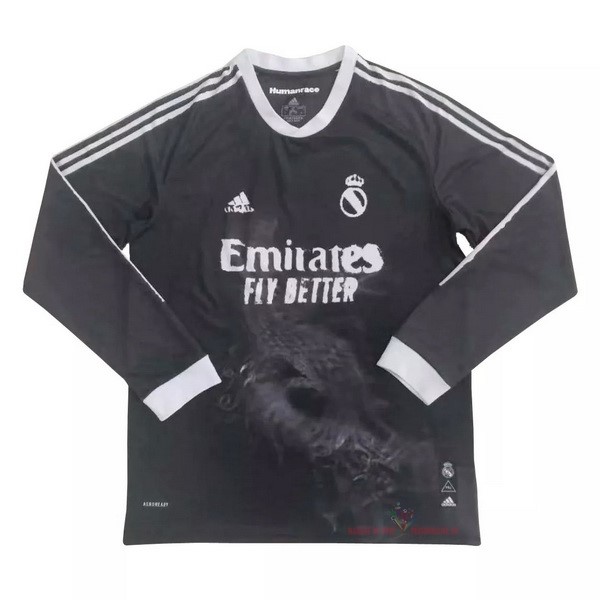 Maillot Om Pas Cher adidas Human Race Manches Longues Real Madrid 2020 2021 Noir