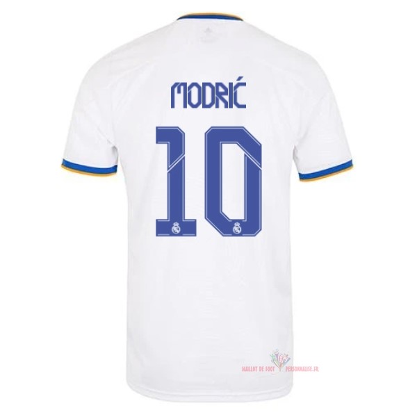 Maillot Om Pas Cher adidas NO.10 Modric Domicile Maillot Real Madrid 2021 2022 Blanc