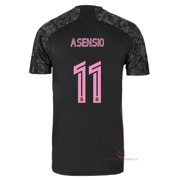 Maillot Om Pas Cher adidas NO.11 Asensio Third Maillot Real Madrid 2020 2021 Noir