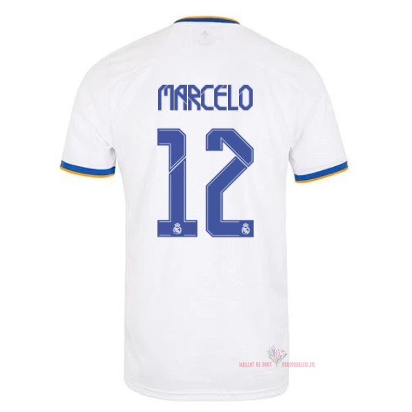 Maillot Om Pas Cher adidas NO.12 Marcelo Domicile Maillot Real Madrid 2021 2022 Blanc