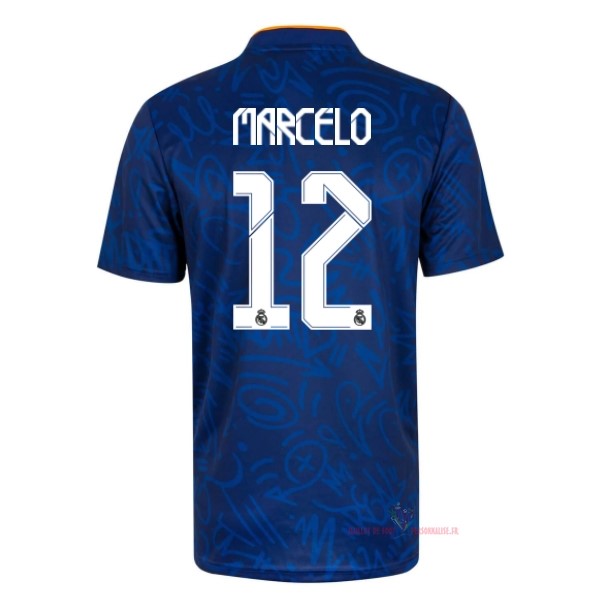 Maillot Om Pas Cher adidas NO.12 Marcelo Exterieur Maillot Real Madrid 2021 2022 Bleu