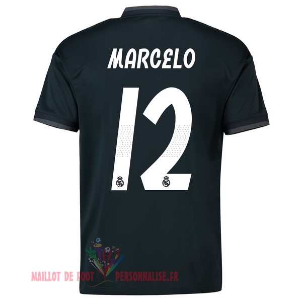 Maillot Om Pas Cher adidas NO.12 Marcelo Exterieur Maillots Real Madrid 18-19 Noir