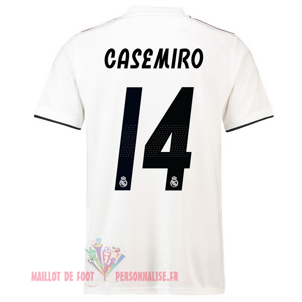 Maillot Om Pas Cher adidas NO.14 Casemiro Domicile Maillots Real Madrid 18-19 Blanc