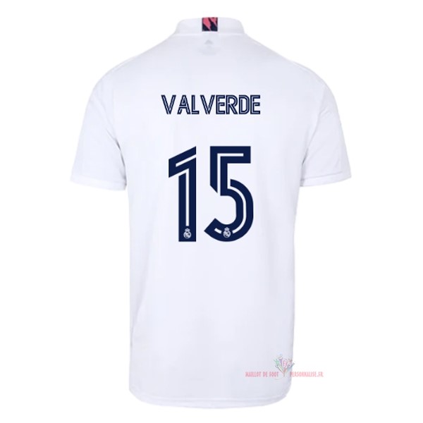 Maillot Om Pas Cher adidas NO.15 ValVert Domicile Maillot Real Madrid 2020 2021 Blanc