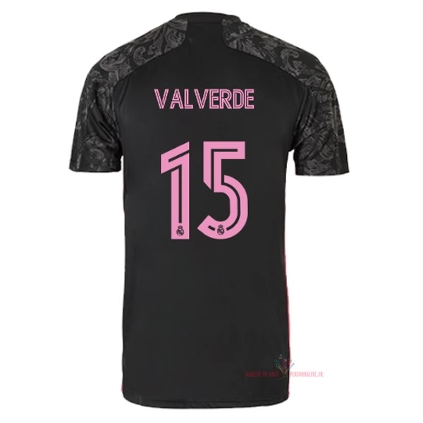 Maillot Om Pas Cher adidas NO.15 ValVert Third Maillot Real Madrid 2020 2021 Noir