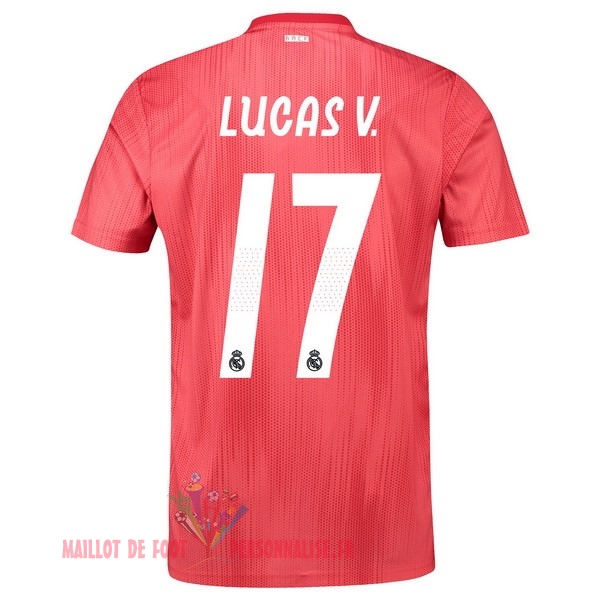 Maillot Om Pas Cher adidas NO.17 Lucas V. Third Maillots Real Madrid 18-19 Rouge