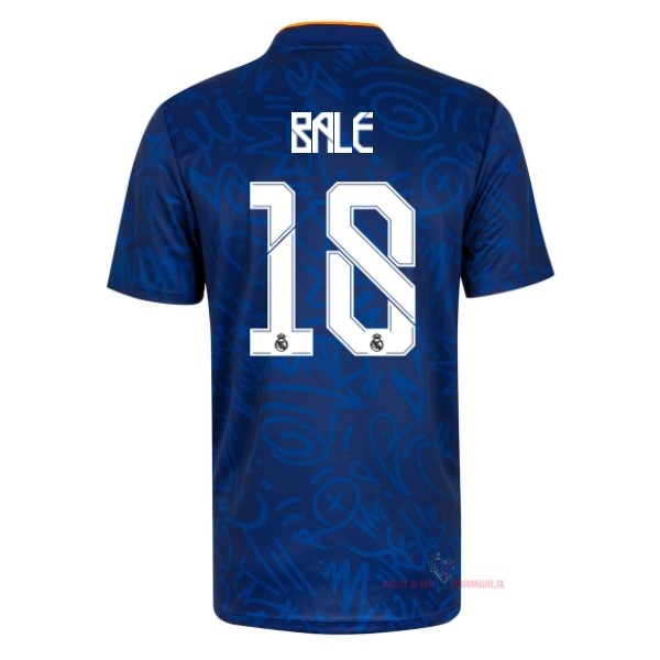 Maillot Om Pas Cher adidas NO.18 Bale Exterieur Maillot Real Madrid 2021 2022 Bleu