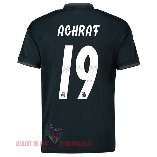 Maillot Om Pas Cher adidas NO.19 Achraf Exterieur Maillots Real Madrid 18-19 Noir