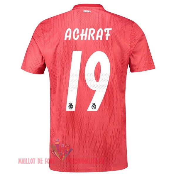 Maillot Om Pas Cher adidas NO.19 Achraf Third Maillots Real Madrid 18-19 Rouge
