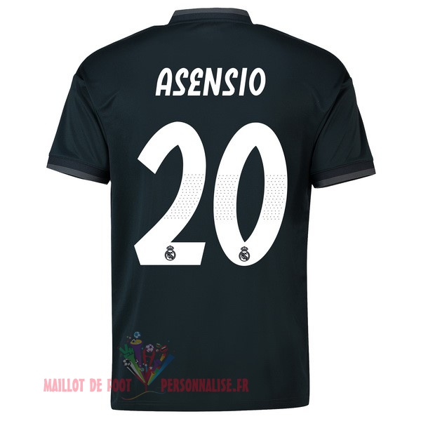 Maillot Om Pas Cher adidas NO.20 Asensio Exterieur Maillots Real Madrid 18-19 Noir