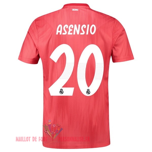 Maillot Om Pas Cher adidas NO.20 Asensio Third Maillots Real Madrid 18-19 Rouge