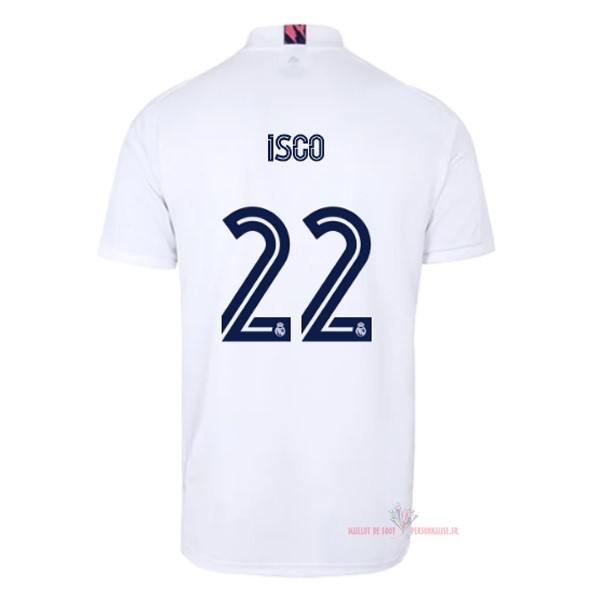 Maillot Om Pas Cher adidas NO.22 Isco Domicile Maillot Real Madrid 2020 2021 Blanc