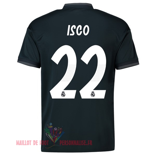 Maillot Om Pas Cher adidas NO.22 Isco Exterieur Maillots Real Madrid 18-19 Noir