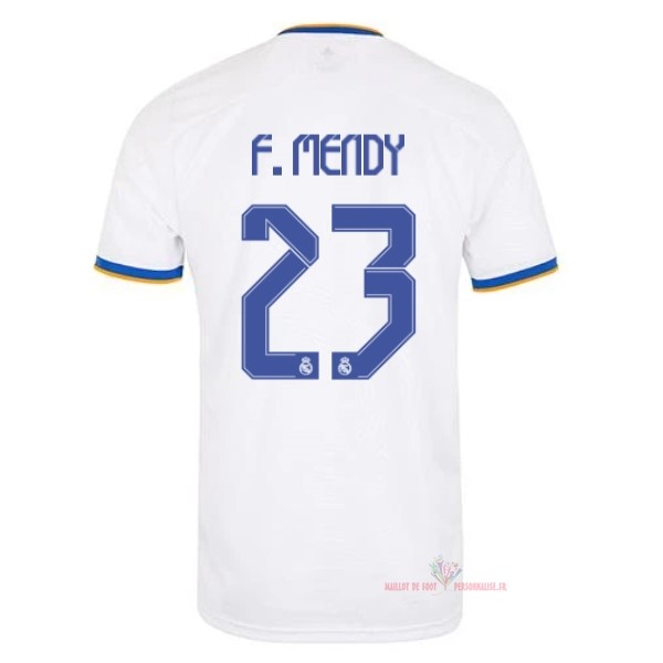 Maillot Om Pas Cher adidas NO.23 F. Mendy Domicile Maillot Real Madrid 2021 2022 Blanc