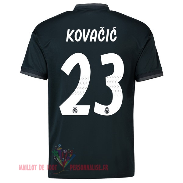 Maillot Om Pas Cher adidas NO.23 Kovacic Exterieur Maillots Real Madrid 18-19 Noir
