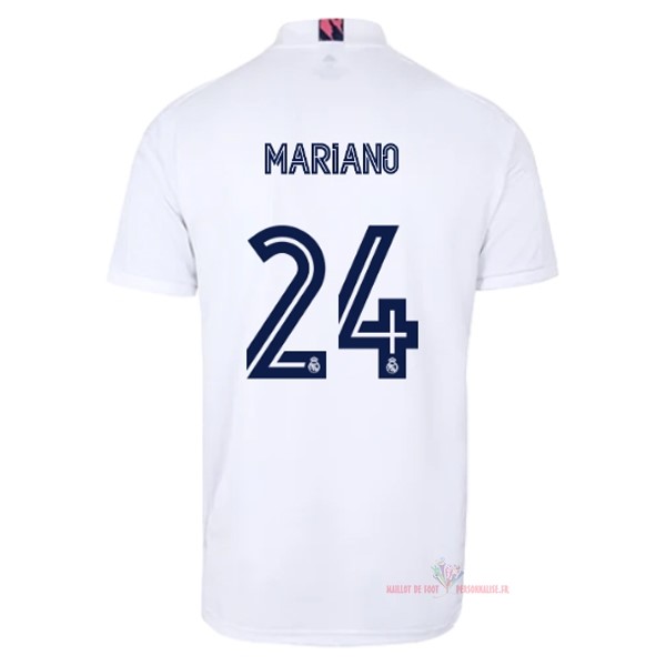 Maillot Om Pas Cher adidas NO.24 Mariano Domicile Maillot Real Madrid 2020 2021 Blanc