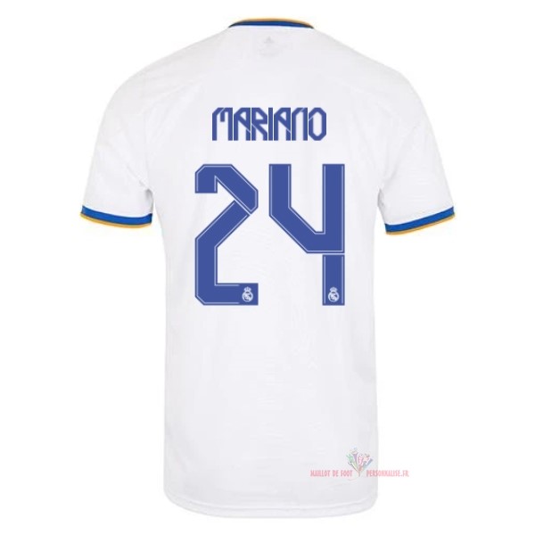 Maillot Om Pas Cher adidas NO.24 Mariano Domicile Maillot Real Madrid 2021 2022 Blanc