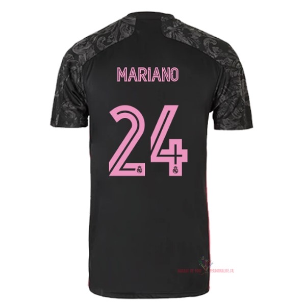 Maillot Om Pas Cher adidas NO.24 Mariano Third Maillot Real Madrid 2020 2021 Noir
