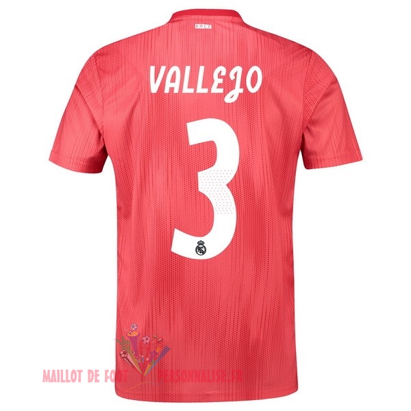 Maillot Om Pas Cher adidas NO.3 Vallejo Third Maillots Real Madrid 18-19 Rouge