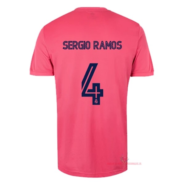 Maillot Om Pas Cher adidas NO.4 Sergio Ramos Exterieur Maillot Real Madrid 2020 2021 Rose