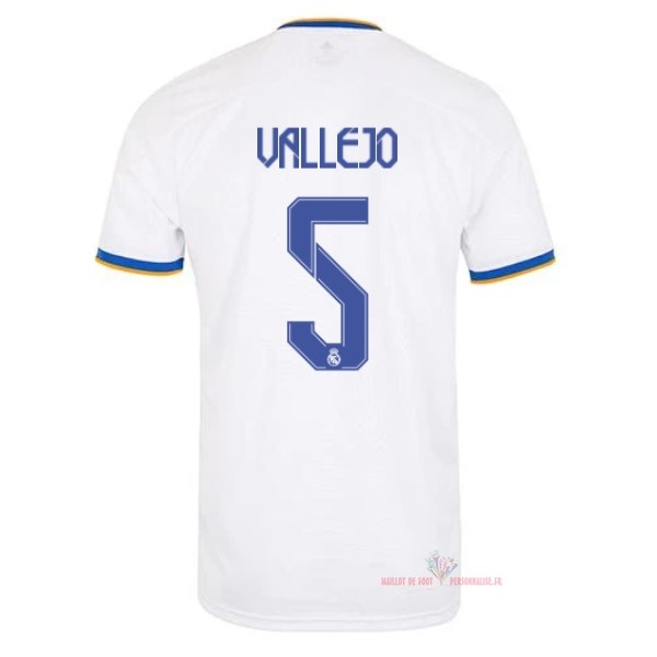 Maillot Om Pas Cher adidas NO.5 Vallejo Domicile Maillot Real Madrid 2021 2022 Blanc