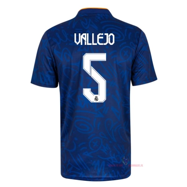 Maillot Om Pas Cher adidas NO.5 Vallejo Exterieur Maillot Real Madrid 2021 2022 Bleu
