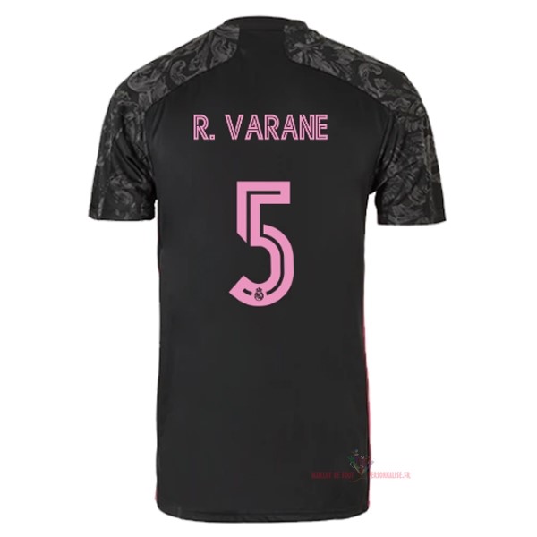 Maillot Om Pas Cher adidas NO.5 Varane Third Maillot Real Madrid 2020 2021 Noir