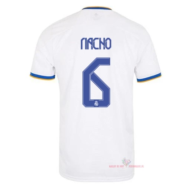Maillot Om Pas Cher adidas NO.6 Nacho Domicile Maillot Real Madrid 2021 2022 Blanc