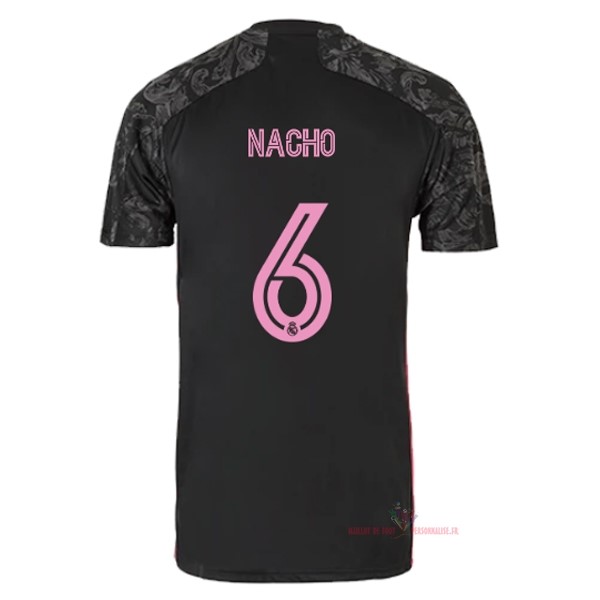 Maillot Om Pas Cher adidas NO.6 Nacho Third Maillot Real Madrid 2020 2021 Noir