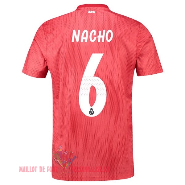 Maillot Om Pas Cher adidas NO.6 Nacho Third Maillots Real Madrid 18-19 Rouge