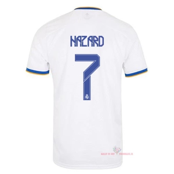 Maillot Om Pas Cher adidas NO.7 Hazard Domicile Maillot Real Madrid 2021 2022 Blanc