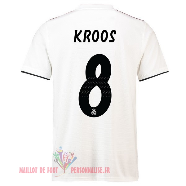 Maillot Om Pas Cher adidas NO.8 Kroos Domicile Maillots Real Madrid 18-19 Blanc