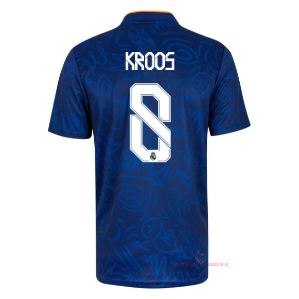 Maillot Om Pas Cher adidas NO.8 Kroos Exterieur Maillot Real Madrid 2021 2022 Bleu